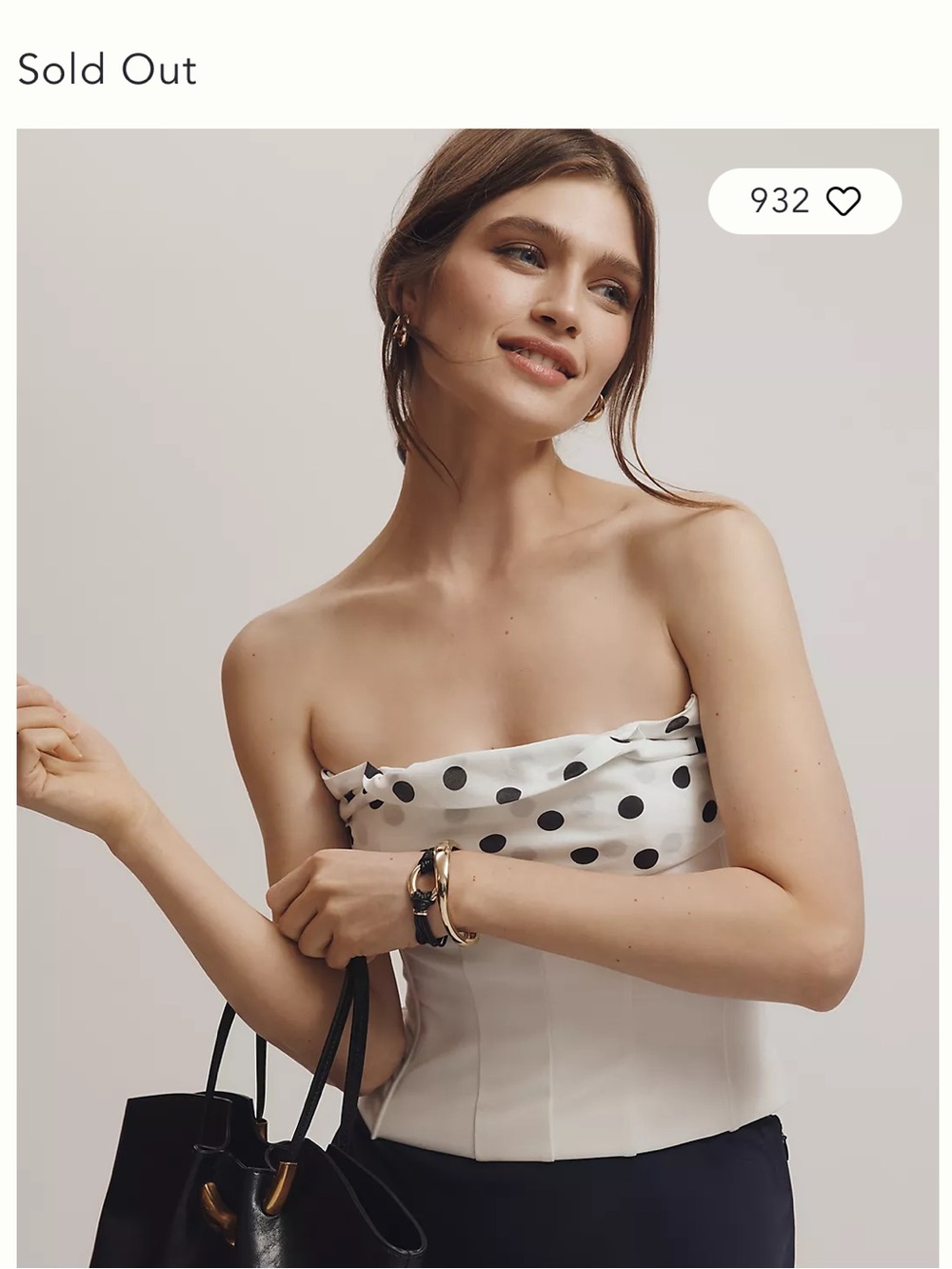 & layered corset polka dot top